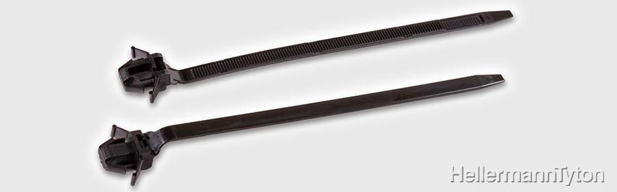 プッシュマウントタイ（楕円穴用・矢じりタイプ・オンセット　耐熱・耐薬品グレード）