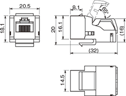 模块化插孔免工具类型